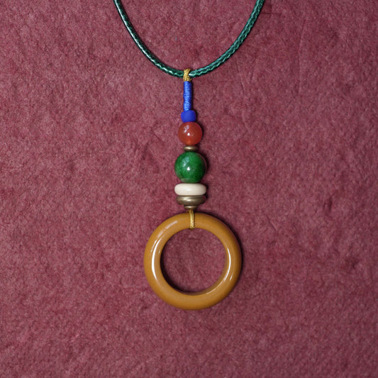 【Pulse of the Wilderness】Tibetan Gobi Jade / Grass Jade Necklace