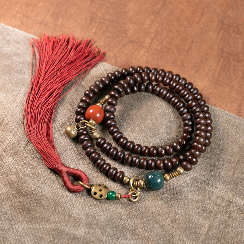 【Immeasurable Light Pattern】108 Purple Gold Bowl Beads