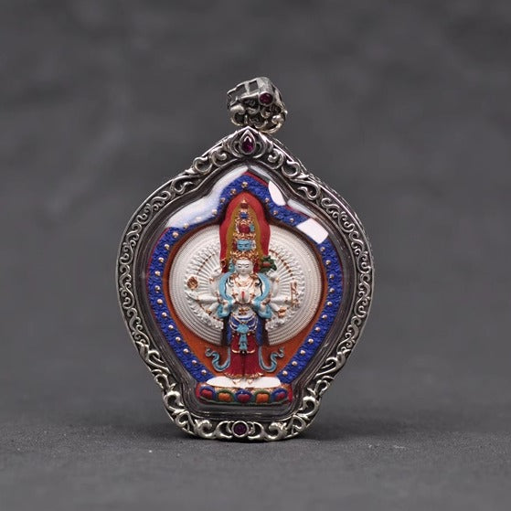 【Soul hand painting】Tibetan thousand hand Avalokitesvara Pendant