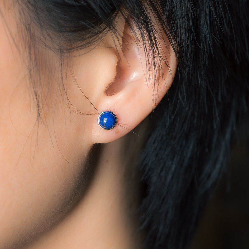 【natural texture】Lapis Lazuli Earrings
