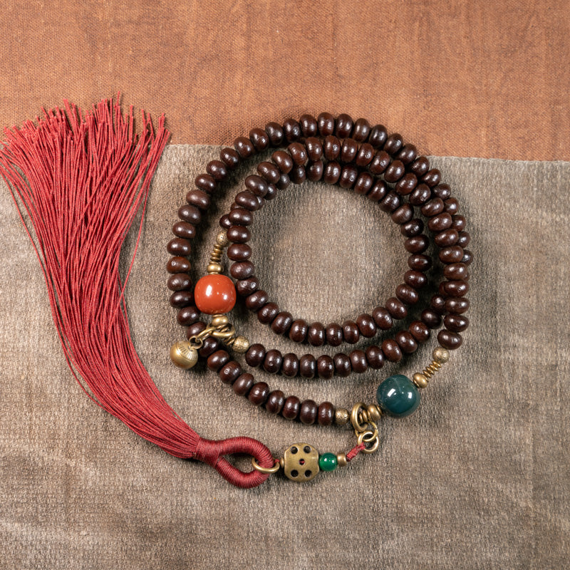 【Immeasurable Light Pattern】108 Purple Gold Bowl Beads