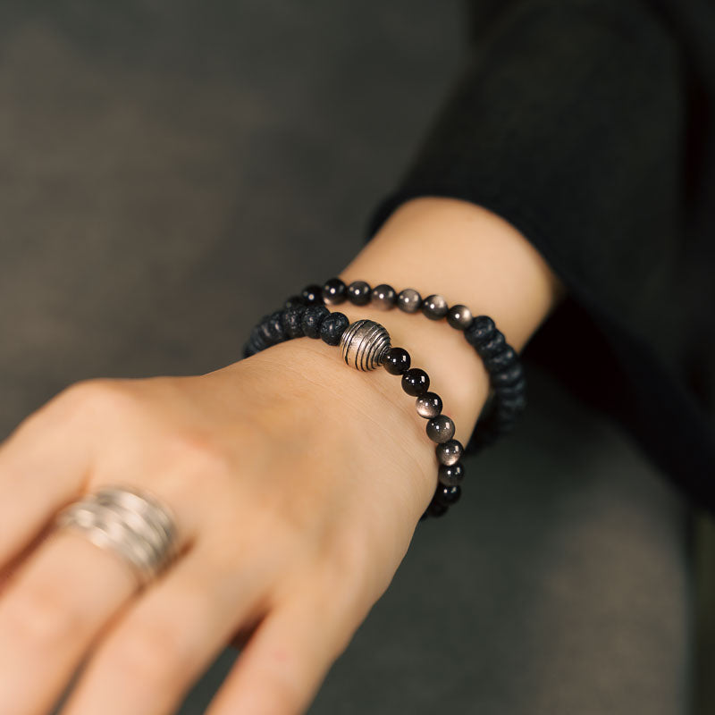【Volcanic Rock】Element Overlaid Bracelet