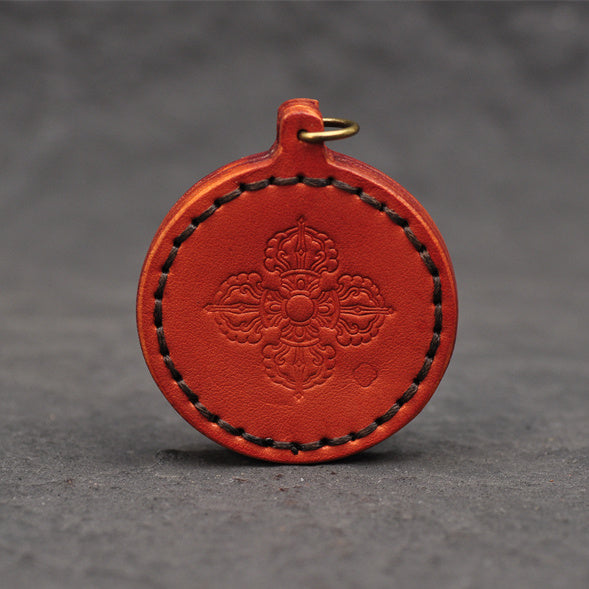 【Soul hand painting】Tibetan hand painted diamond pestle Mandala Pendant