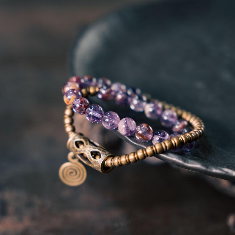 【Polar Forge】Purple Phantom Crystal Bracelet