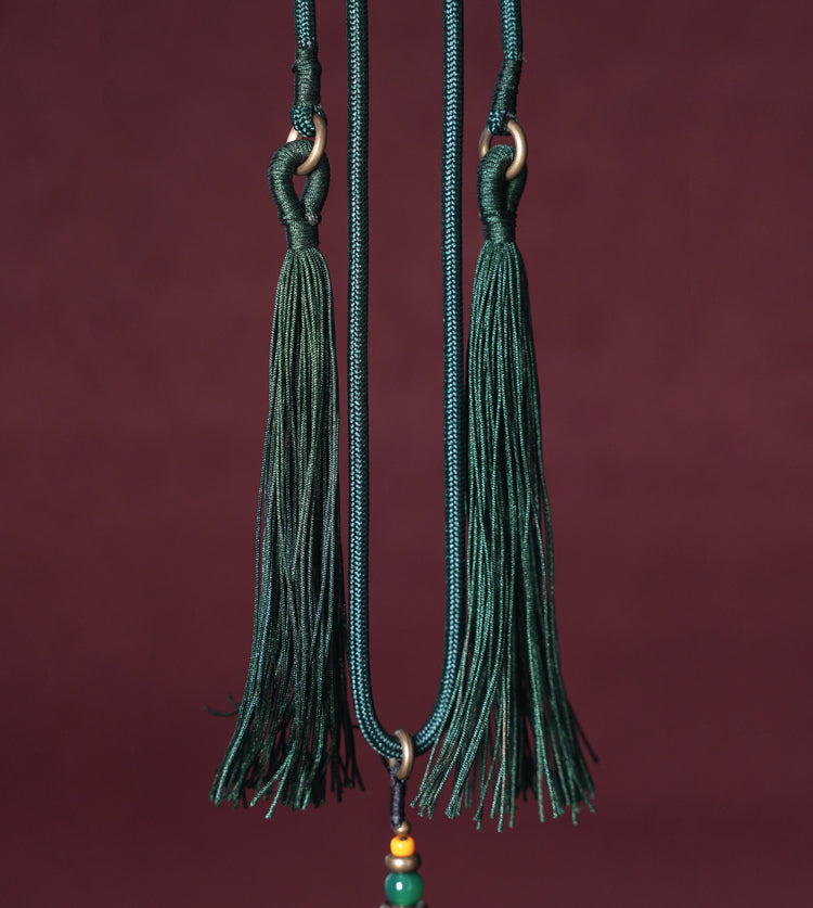 【Qiangtang Backbone】Tibetan Gobi Jade/Natural Dzi Bead Necklace