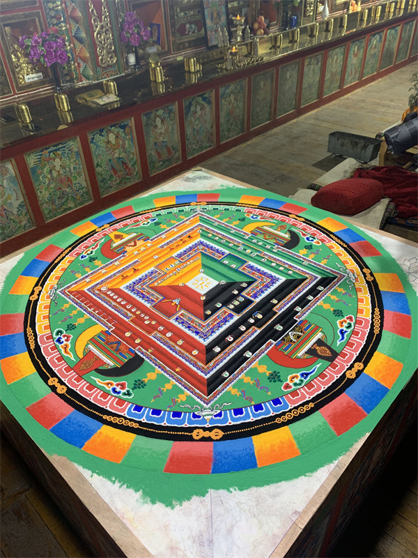 【Soul hand painting】Tibetan hand painted Buddha Pendant