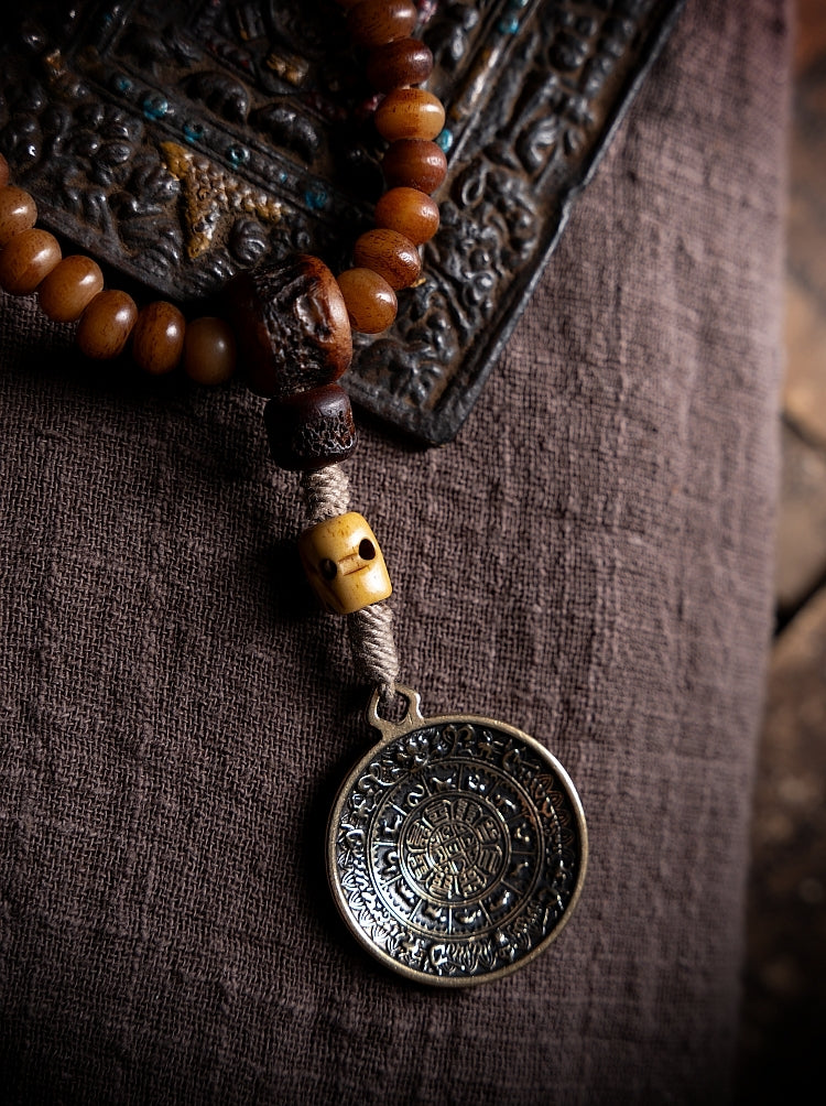 【Highland cattle bone】Natural yak bone 108-piece bracelet