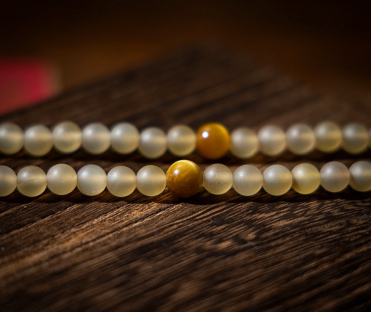 【Zangjiao Star Decree】108 Bead Sheep Horn prayer Bead Bracelet