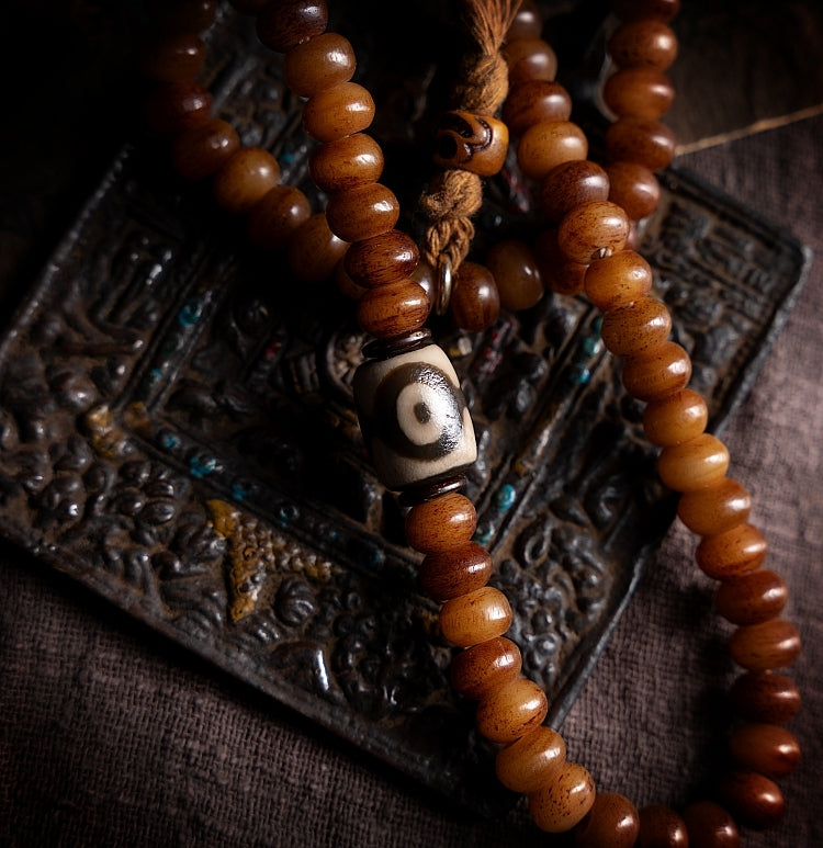 【Highland cattle bone】Natural yak bone 108-piece bracelet