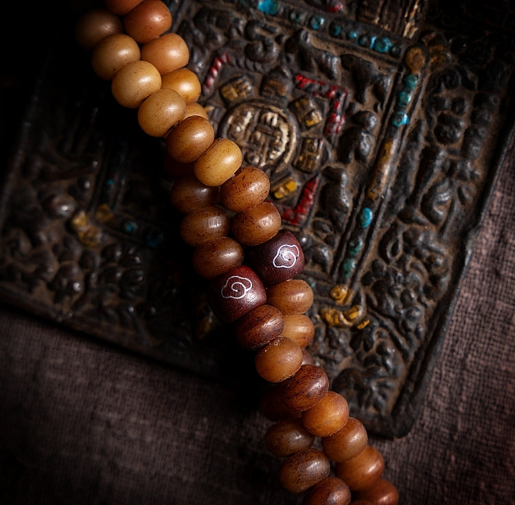 【Highland cattle bone】Natural yak bone 108-piece bracelet