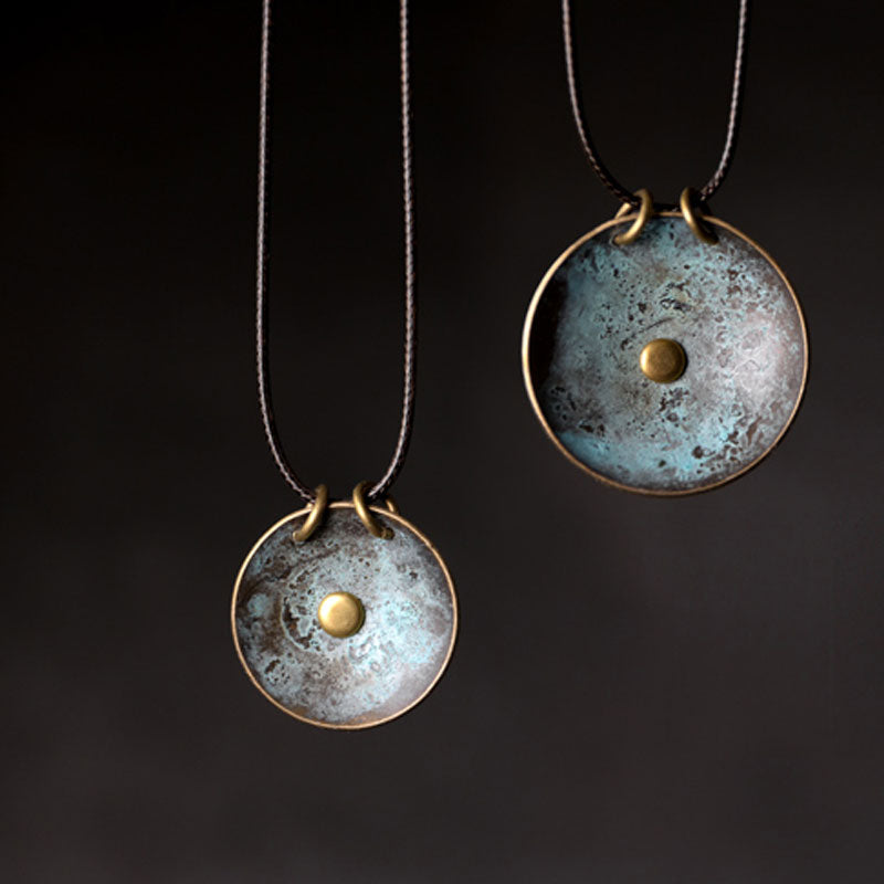 【Renaissance】Dual-Rust Wheel Necklace