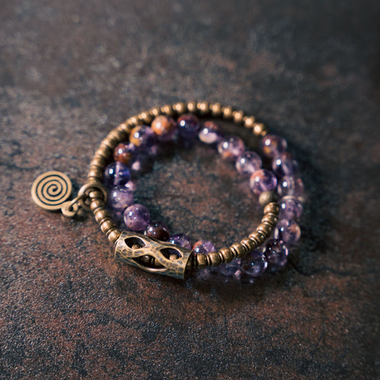 【Polar Forge】Purple Phantom Crystal Bracelet